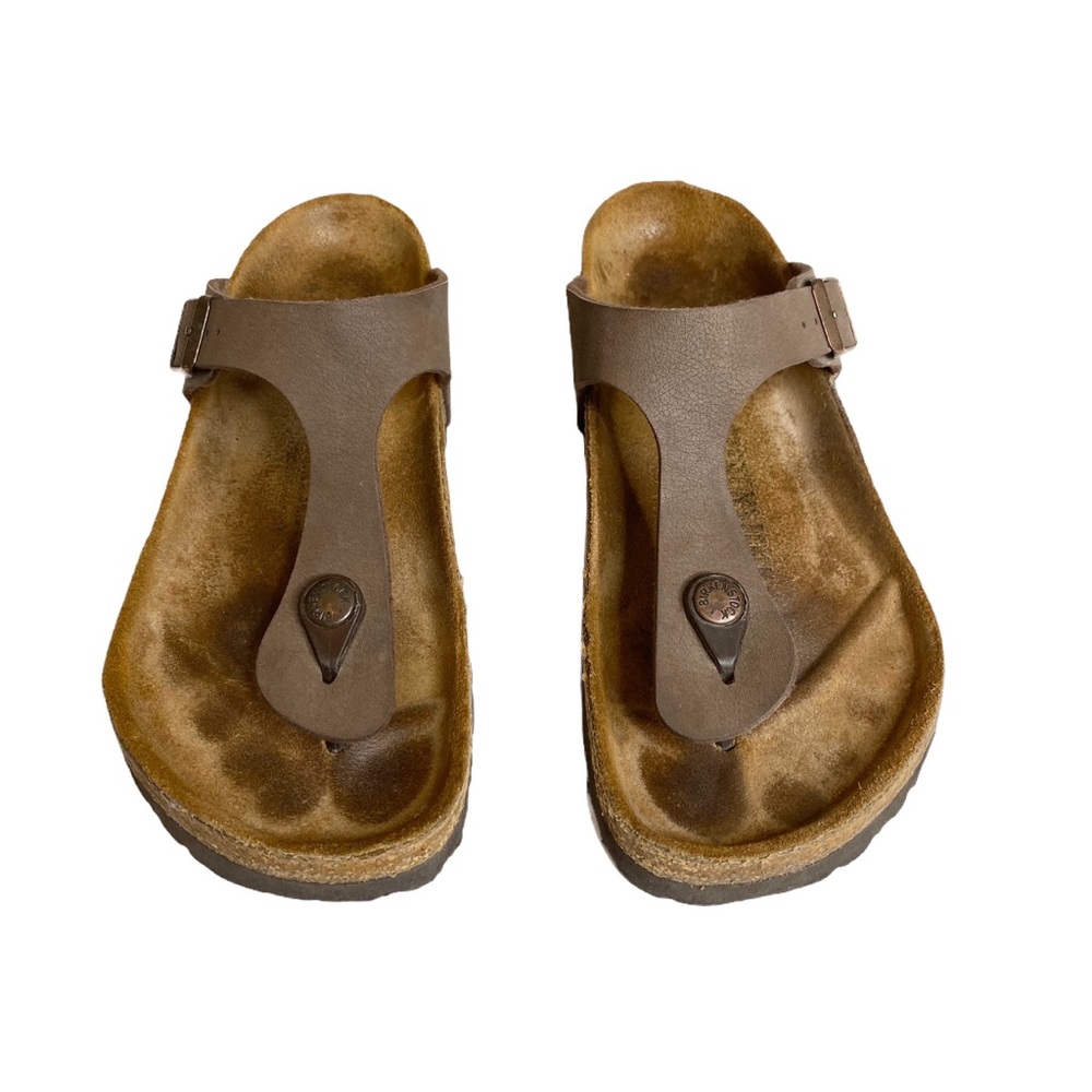 Birkenstock ✌︎︎ Gizeh Thong Nubuck Cork Bed Sandals Sandal ✌︎︎ Brown Suede 37 7M - Picture 12 of 16
